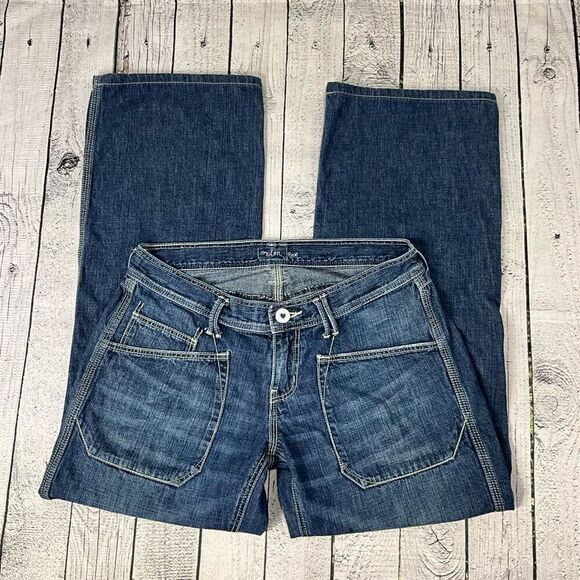 LONDON JEAN Wide Leg Crop Jeans - Picture 1 of 4
